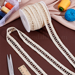 20 Yards Cotton Braided Lace Trim Ribbons&nbsp;SRIB-PH0001-50