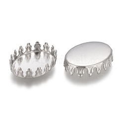Tarnish Resistant 201 Stainless Steel Cabochon Settings&nbsp;STAS-P249-10B-P