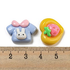 Rabbit Theme Opaque Resin Decoden Cabochons&nbsp;RESI-G099-03