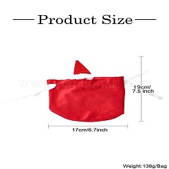 Christmas Hat Velvet Drawstring Bags&nbsp;ST-CJ0001-01A