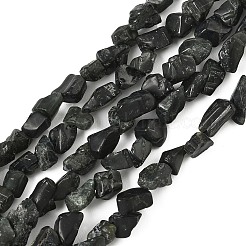 Raw Rough Natural Black Tourmaline Beads Strands&nbsp;G-M453-A01-02