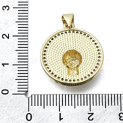 Brass Micro Pave Cubic Zirconia Charms&nbsp;KK-V010-22G
