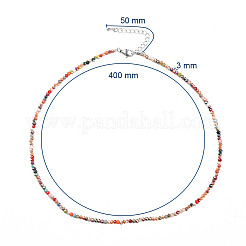 Faceted Glass Beaded Necklaces&nbsp;X-NJEW-JN02553-04
