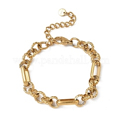 304 Stainless Steel Figaro Chains Bracelets for Women&nbsp;SA-CBA4051-10G