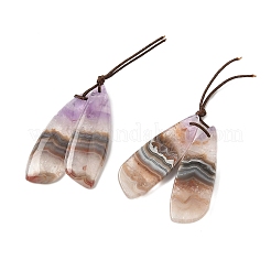 Natural Amethyst Lace Agate Pendants&nbsp;G-S398-03J