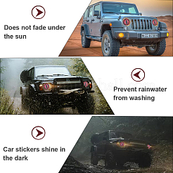 Eye PVC Headlight Car Sticker&nbsp;AJEW-WH20011-48C