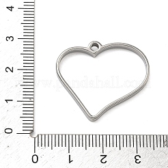 Heart 304 Stainless Steel Open Back Bezel Pendants&nbsp;STAS-K279-04B-P