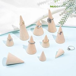 10Pcs 5 Style Wooden Ring Displays&nbsp;RDIS-FG0001-18
