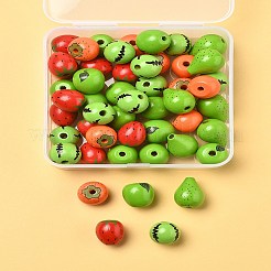 50Pcs 5 Styles Wood Beads&nbsp;WOOD-FS0001-45