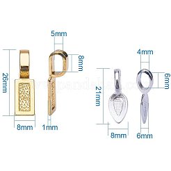 Tibetan Style Alloy Glue-on Flat Pad Bails&nbsp;TIBE-PH0001-25-NF