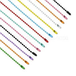 50Pcs 10 Colors Spray Painted Iron Ball Chains&nbsp;CH-FS0001-02