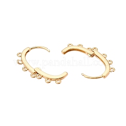 Brass Hoop Earrings Findings&nbsp;KK-T070-05G