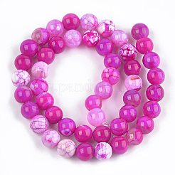 Dyed Natural Agate Beads Strands&nbsp;G-T109-6mm-05