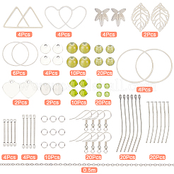 169Pieces DIY Green Themed Earring Making Kits&nbsp;DIY-SC0015-20P