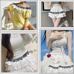 4 Yards Organza Pleated Lace Ribbon&nbsp;OCOR-CY0001-82