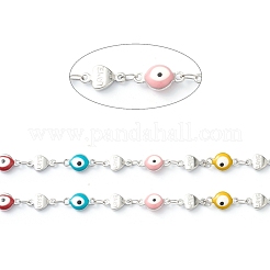 304 Stainless Steel Enamel  Link Chains&nbsp;STAS-H145-20P