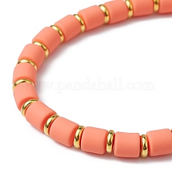 Polymer Clay Column Beaded Stretch Bracelets&nbsp;BJEW-JB09756