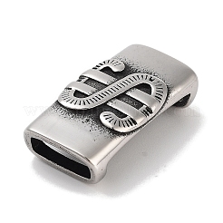 Tibetan Style 304 Stainless Steel Slide Charms/Slider Beads&nbsp;STAS-L274-005AS