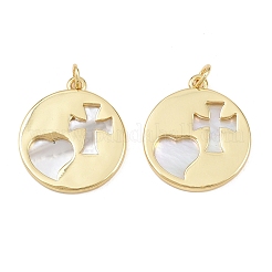 Natural Shell Pendants&nbsp;KK-L251-44G-A