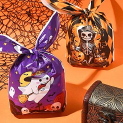 60Pcs 2 Styles Rabbit Shaped Halloween Candy Plastic Bags&nbsp;ABAG-FS0001-06