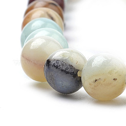 Natural Flower Amazonite Beads Strands&nbsp;G-S259-13-6mm