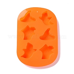 Halloween Theme Ghost/House/Witch Hat Cake Decoration Food Grade Silicone Molds&nbsp;DIY-E067-02