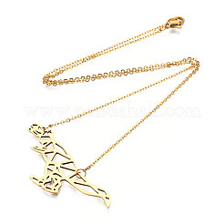 201 Stainless Steel Pendant Necklaces&nbsp;LS-NJEW-T009-JN100-2-40