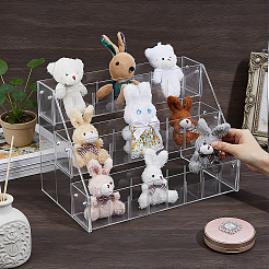 3-Tier Desktop Acrylic Doll Organizer Display Riser Stands&nbsp;ODIS-WH0030-344