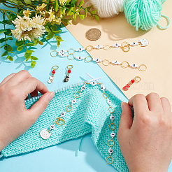 Acrylic Beaded Knitting Row Counter Chains&nbsp;HJEW-NB00098