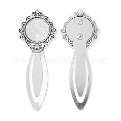 Tibetan Style Bookmark Cabochon Settings&nbsp;X-TIBE-S157-AS-NR