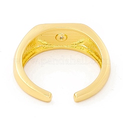 Clear Cubic Zirconia Star Signet Open Cuff Ring&nbsp;RJEW-I083-08G