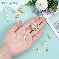 10Pcs Brass Micro Pave Clear Cubic Zirconia Pendants&nbsp;ZIRC-BC0001-37