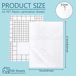 A5 PET Plastic Lamination Sheets&nbsp;DIY-WH0569-86