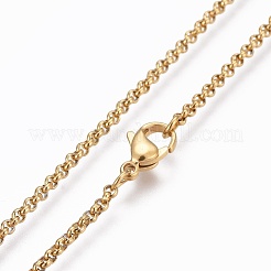 304 Stainless Steel Rolo Chain Necklaces&nbsp;NJEW-F248-20A-G