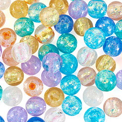 64Pcs 8 Colors Handmade Foil Lampwork Beads&nbsp;FOIL-TA0001-05