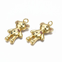 Brass Micro Pave Cubic Zirconia Pendants&nbsp;ZIRC-Q200-018-NF