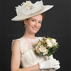 Imitation Linen Cloth Hat Fascinator Base&nbsp;AJEW-WH0314-493
