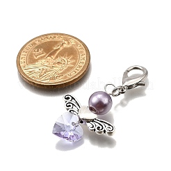 Angel Glass Pearl Round Bead Pendant Decorations&nbsp;HJEW-JM03073