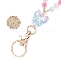 Acrylic & Round Seed Beads Card Holders Neck Strap Chain&nbsp;HJEW-MZ00231