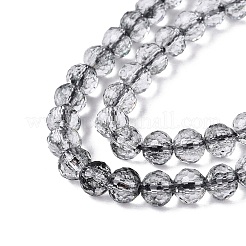 Dyed Transparent Crackle Glass Beads Strands&nbsp;GLAA-Q108-01A-A01