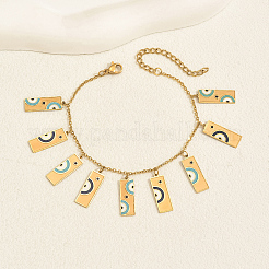 201 Stainless Steel Enamel Charm Bracelets for Women&nbsp;JX2078