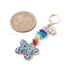 Butterfly Alloy Emamel Pendant Decorations&nbsp;HJEW-JM01747-02