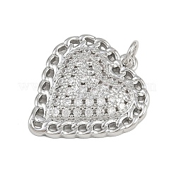 Brass Micro Pave Cubic Zirconia Pendants&nbsp;KK-A269-11P