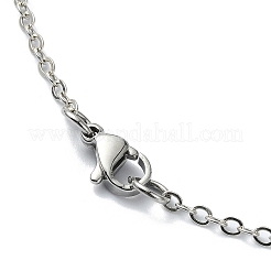 Lampwork Evil Eye Pendant Necklace&nbsp;NJEW-JN04614-02