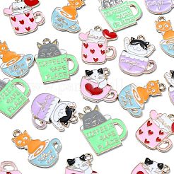 30Pcs 5 Styles Alloy Enamel Pendants&nbsp;ENAM-CJ0006-15