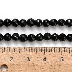 Natural Black Tourmaline Beads Strands&nbsp;G-H329-D02-4mm