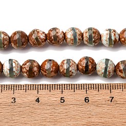 Tibetan Style dZi Beads Strangs&nbsp;G-I386-A01-8mm-01-A