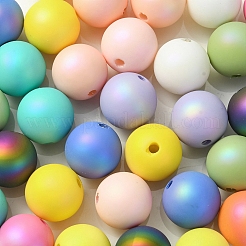 UV Plating Rainbow Iridescent Acrylic Beads&nbsp;OACR-K003-002