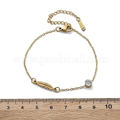 201 Stainless Steel Cable Chain Bracelets&nbsp;BJEW-H205-01D-G