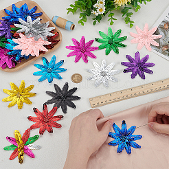 33Pcs 11 Colors Flower PVC Glitter Sequins Ornament Accessories&nbsp;DIY-FG0008-26